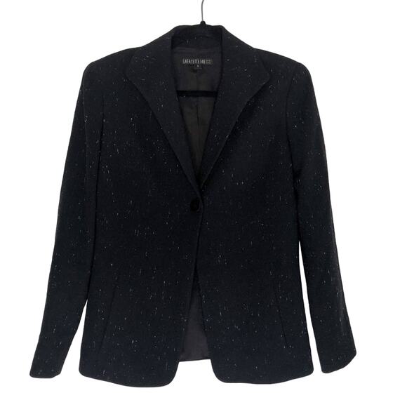 Lafayette Blazer 148 New York Textured Wool Blazer Black - Picture 1 of 5